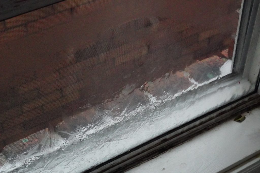 Frost on window